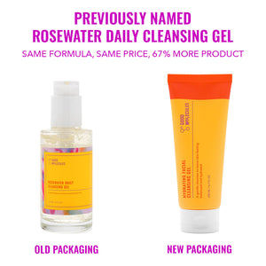 Rosewater Daily Cleansing Gel vs. Hydrating Facial Cleansing Gel
